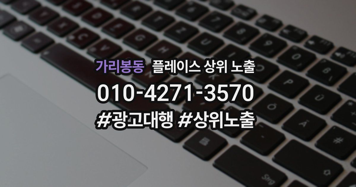 가리봉동 플레이스 상위 노출