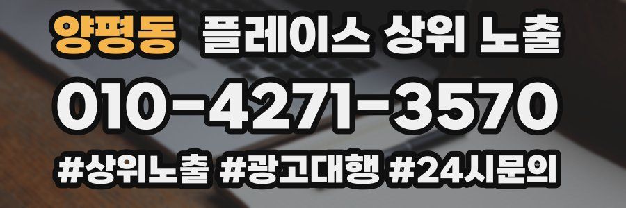 양평동 플레이스 상위 노출