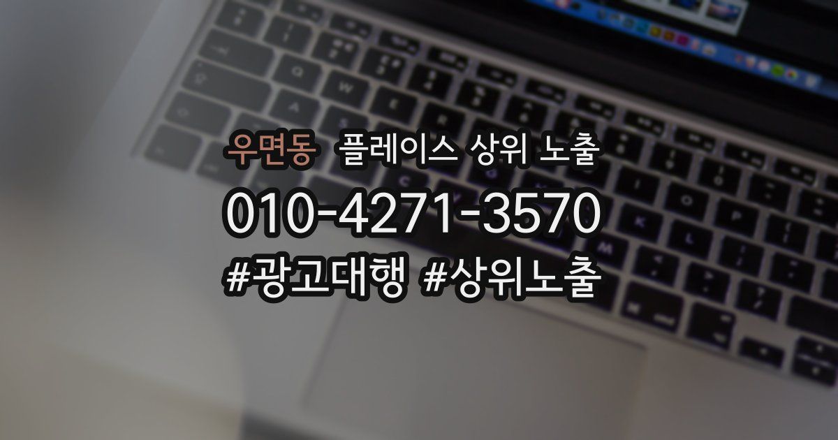 우면동 플레이스 상위 노출