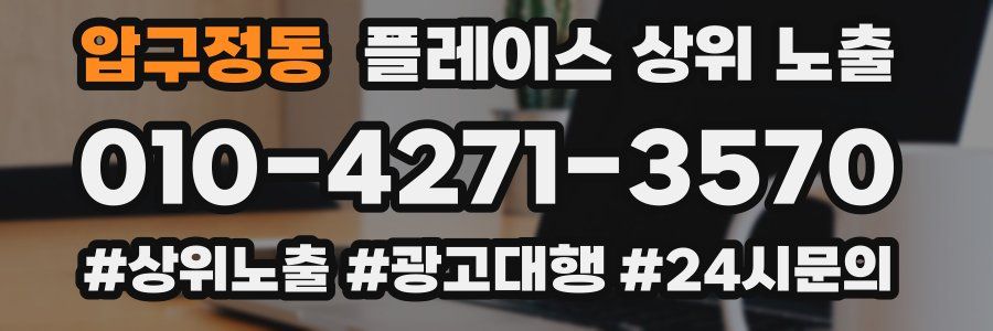압구정동 플레이스 상위 노출