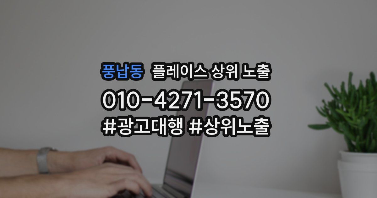 풍납동 플레이스 상위 노출