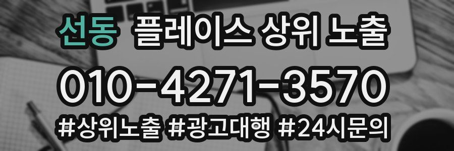 선동 플레이스 상위 노출