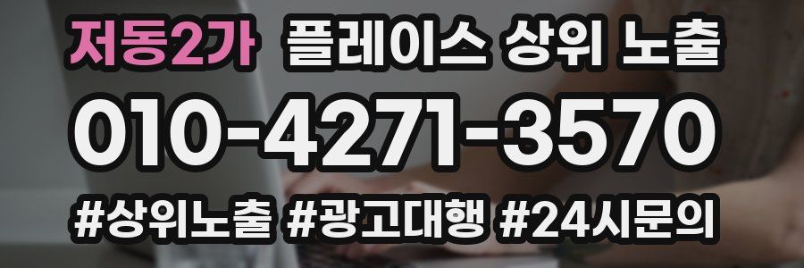 저동2가 플레이스 상위 노출