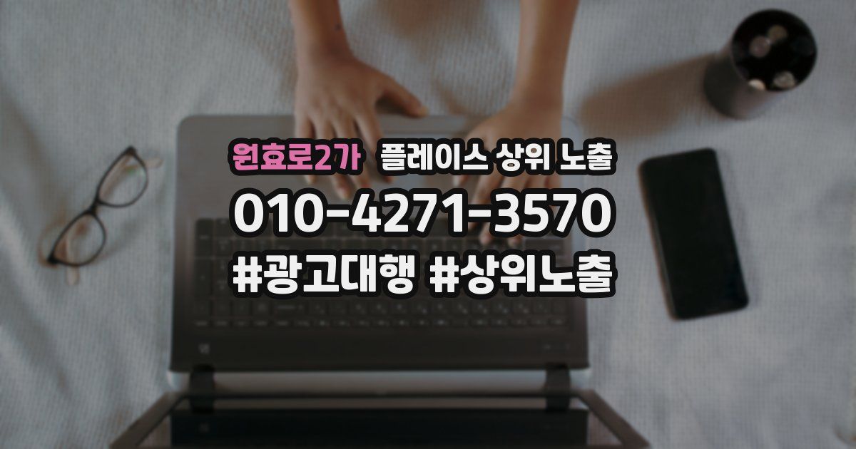 원효로2가 플레이스 상위 노출