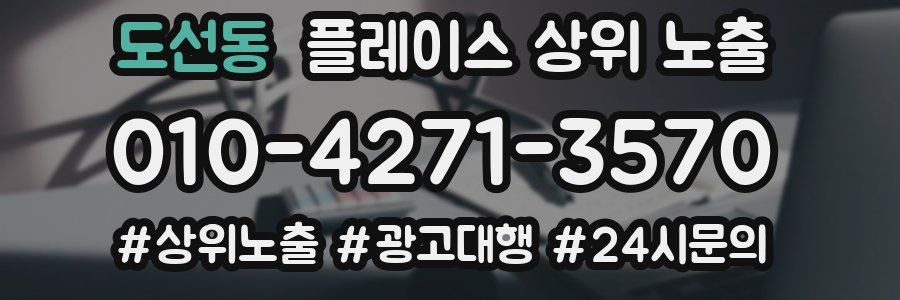도선동 플레이스 상위 노출