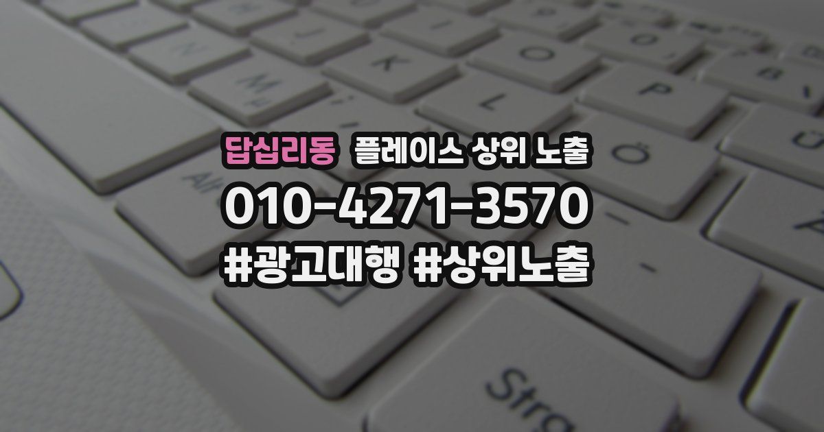 답십리동 플레이스 상위 노출
