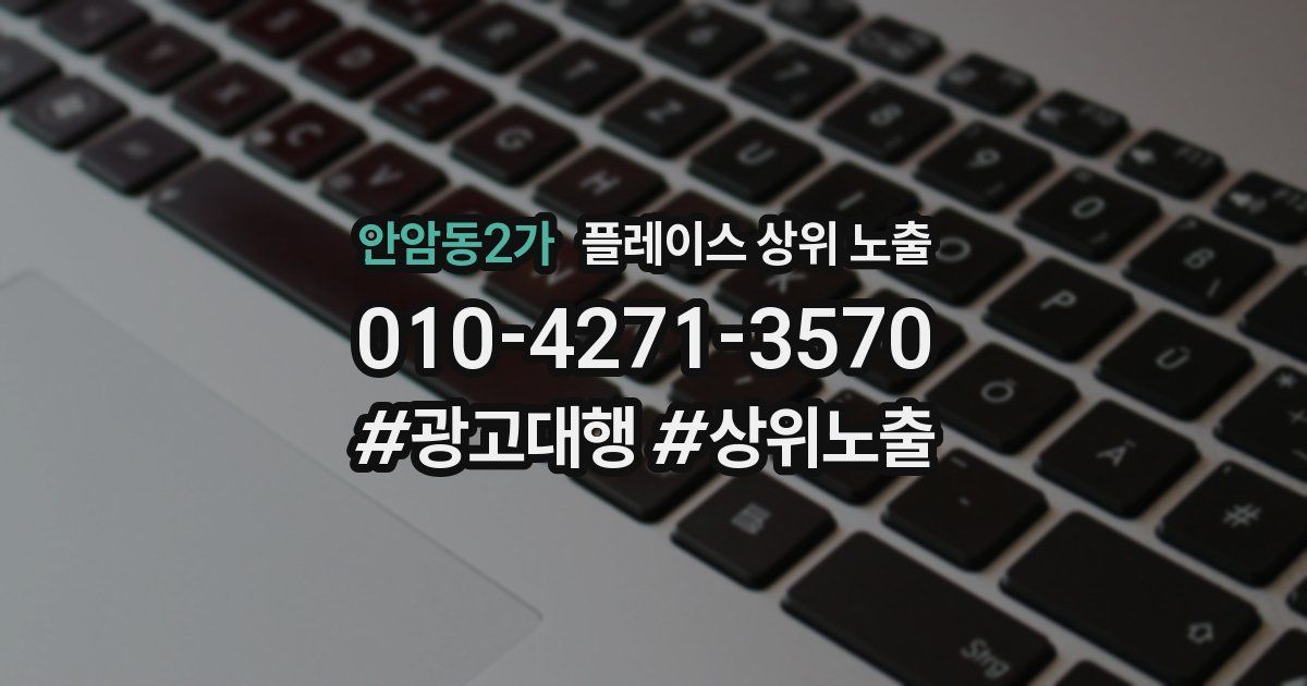 안암동2가 플레이스 상위 노출
