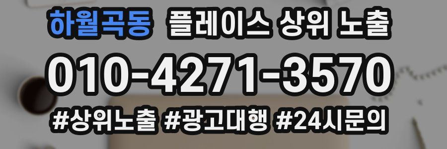 하월곡동 플레이스 상위 노출