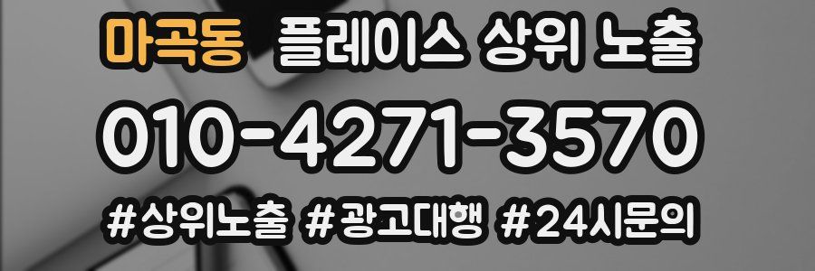 마곡동 플레이스 상위 노출