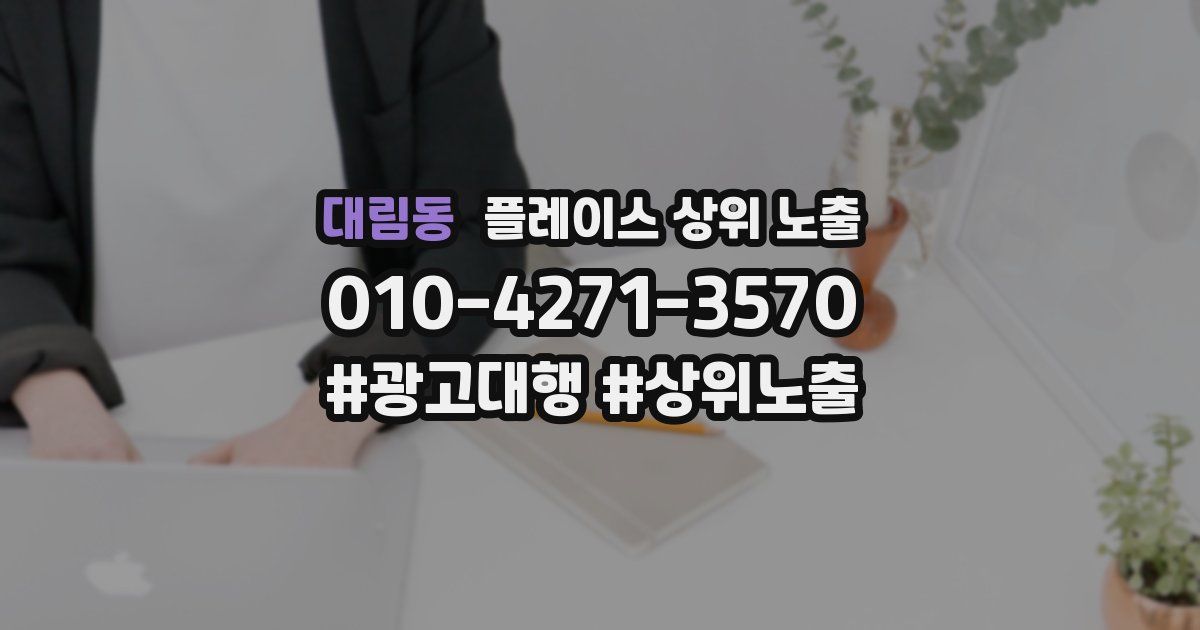 대림동 플레이스 상위 노출