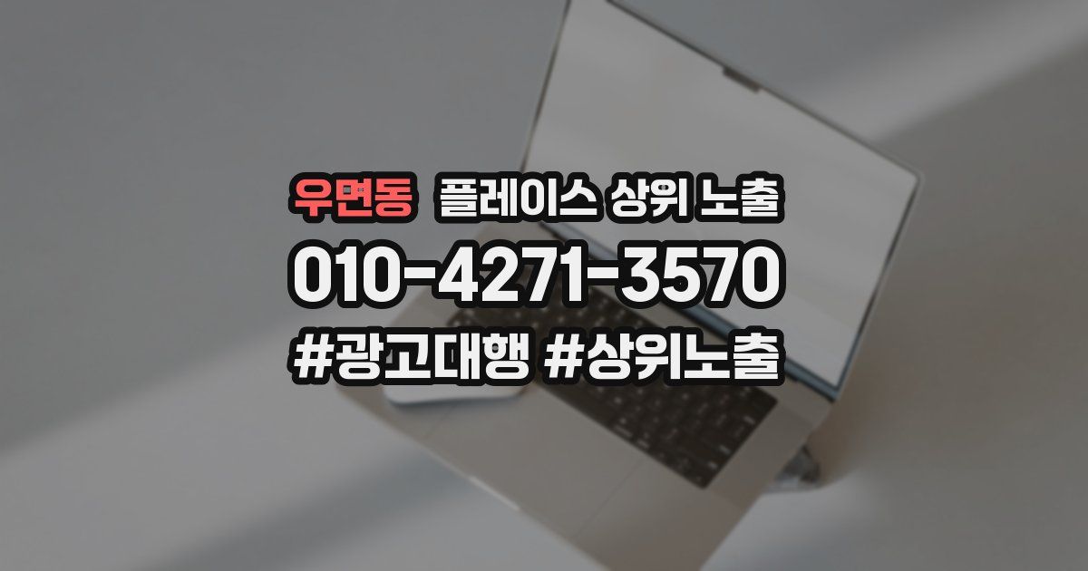 우면동 플레이스 상위 노출