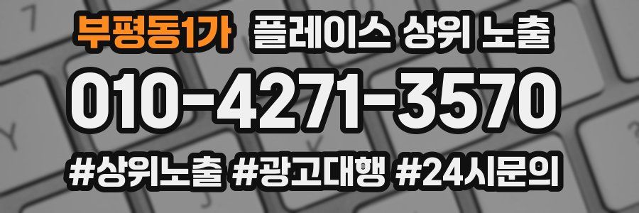 부평동1가 플레이스 상위 노출