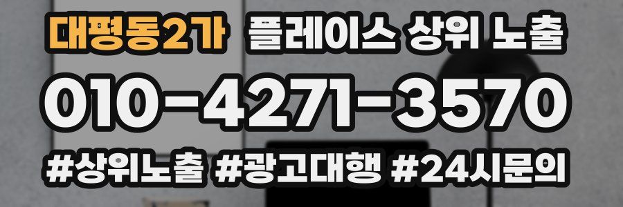 대평동2가 플레이스 상위 노출