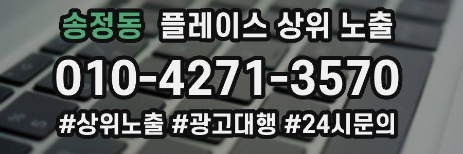 송정동 플레이스 상위 노출