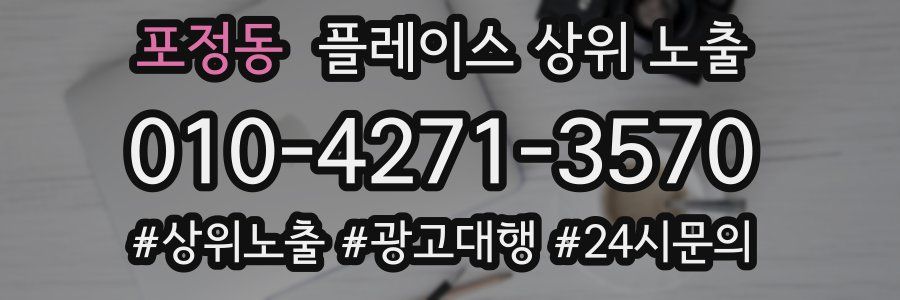 포정동 플레이스 상위 노출