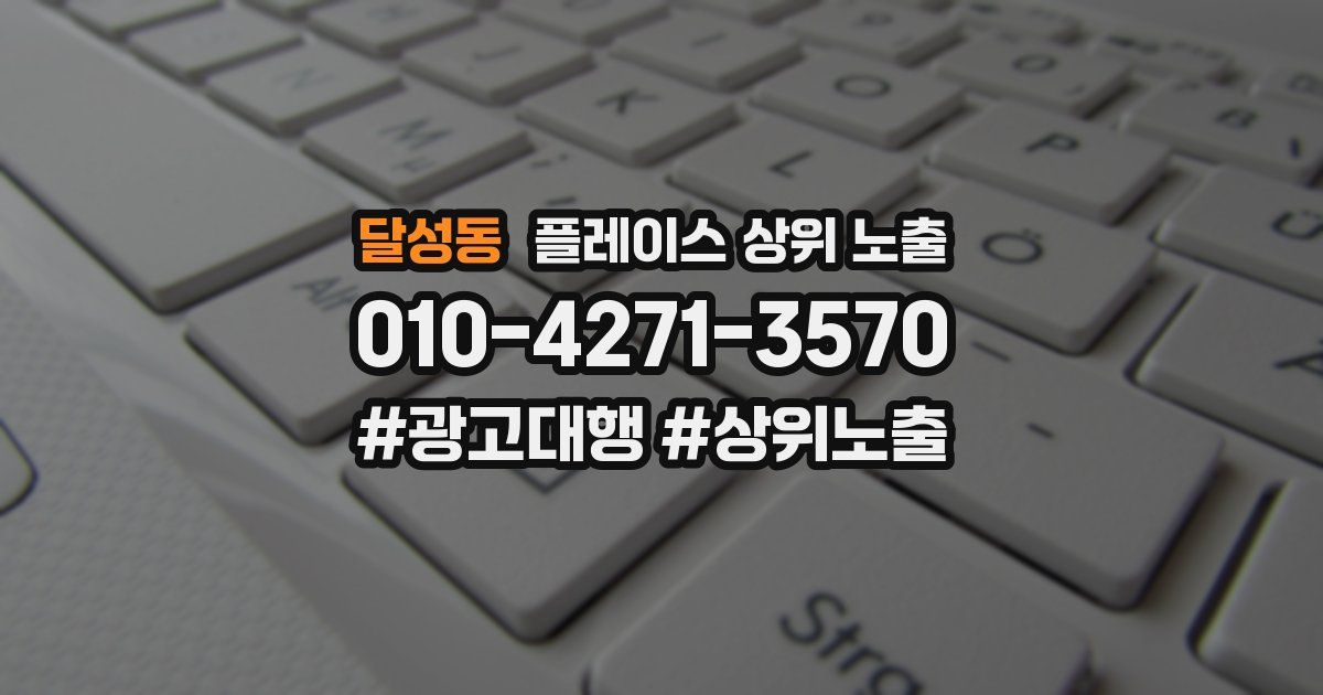 달성동 플레이스 상위 노출