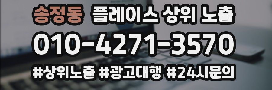 송정동 플레이스 상위 노출