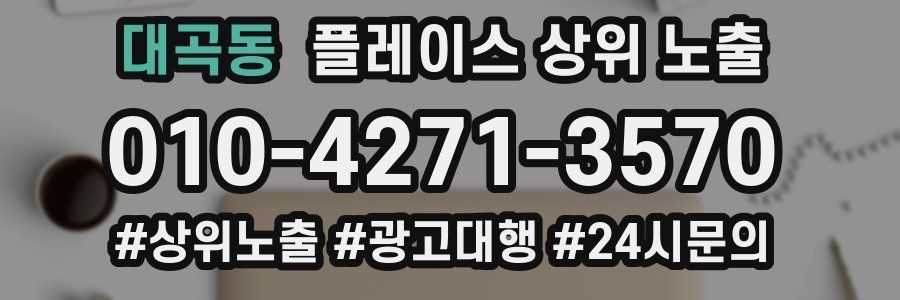 대곡동 플레이스 상위 노출