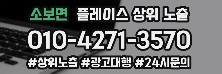 소보면 플레이스 상위 노출