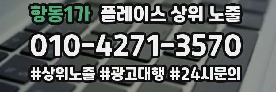 항동1가 플레이스 상위 노출