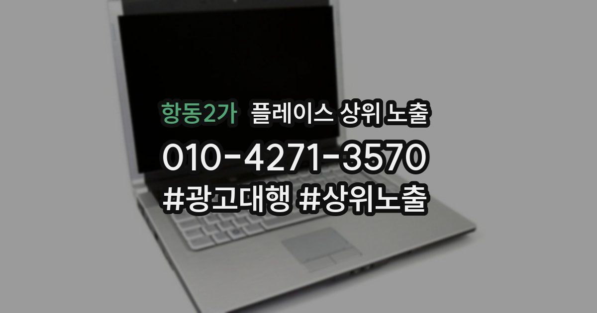 항동2가 플레이스 상위 노출