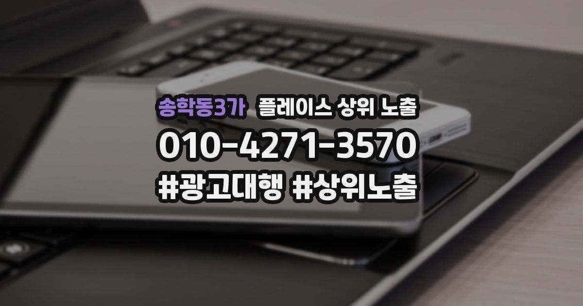 송학동3가 플레이스 상위 노출