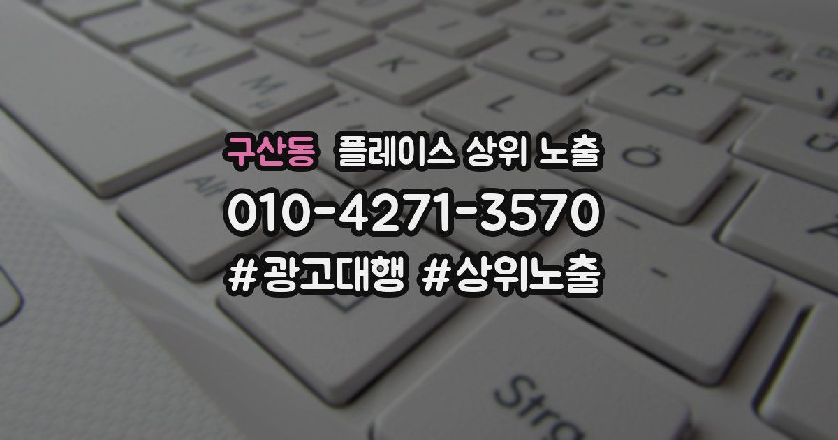 구산동 플레이스 상위 노출