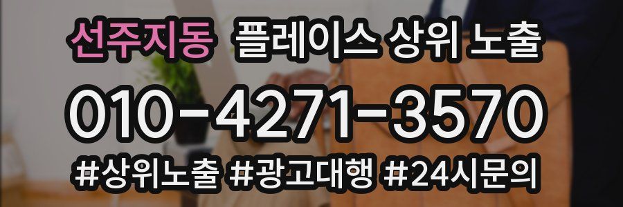 선주지동 플레이스 상위 노출