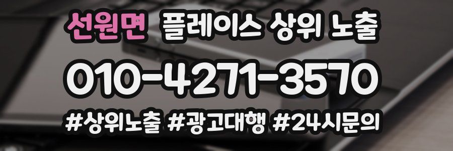 선원면 플레이스 상위 노출