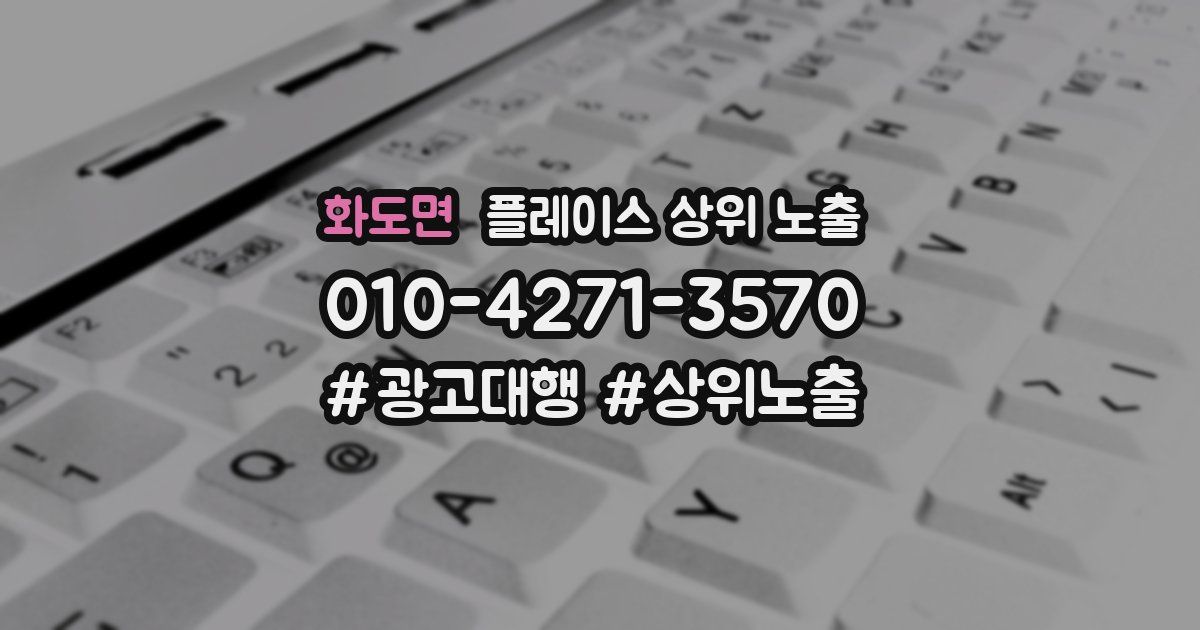 화도면 플레이스 상위 노출