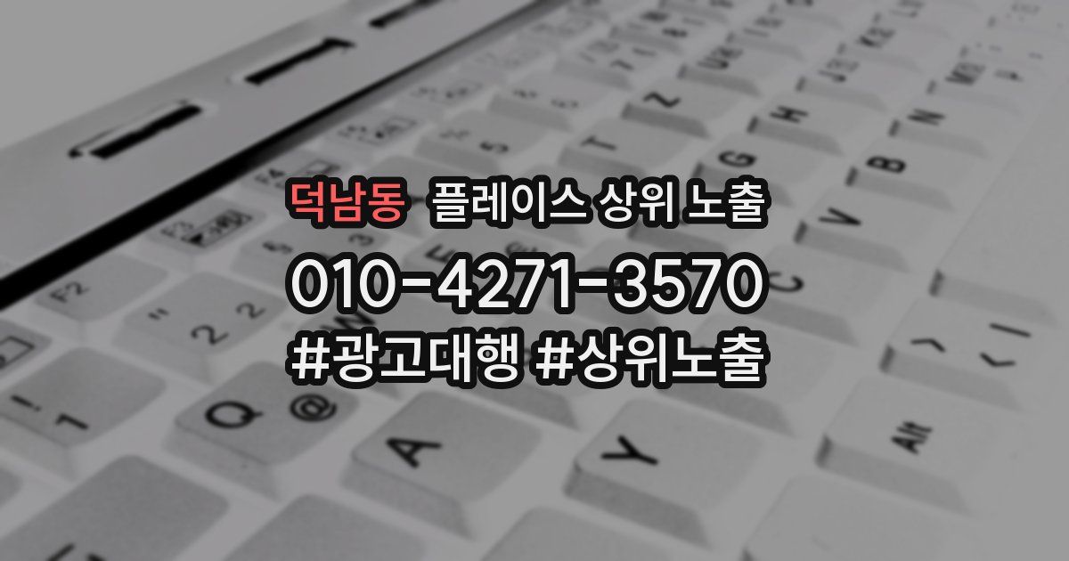 덕남동 플레이스 상위 노출