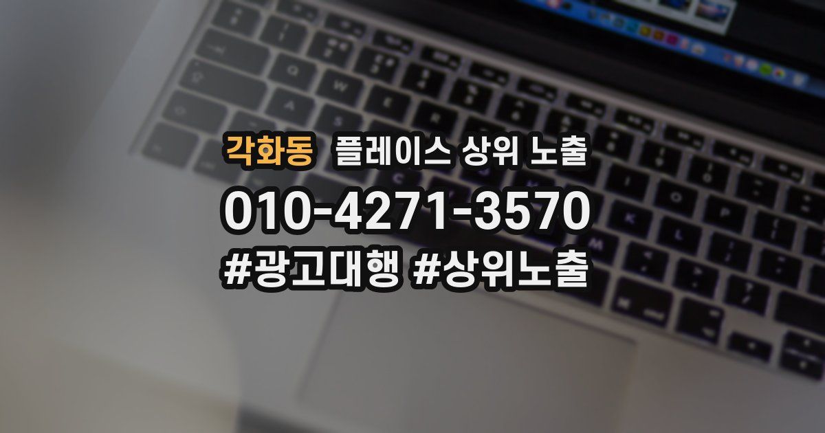 각화동 플레이스 상위 노출