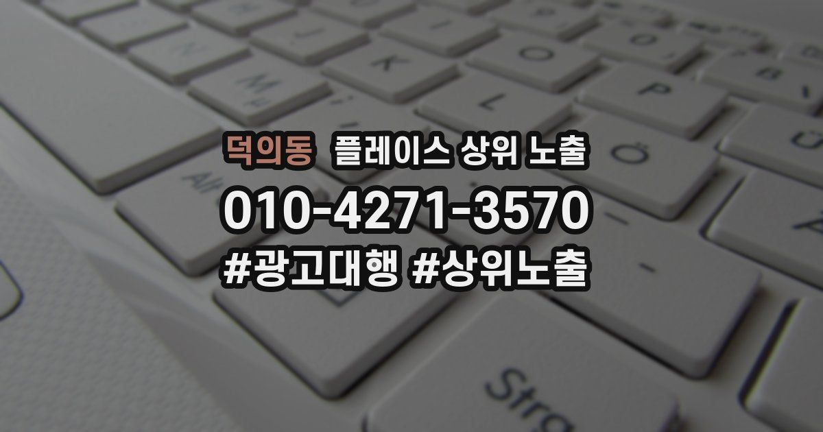 덕의동 플레이스 상위 노출