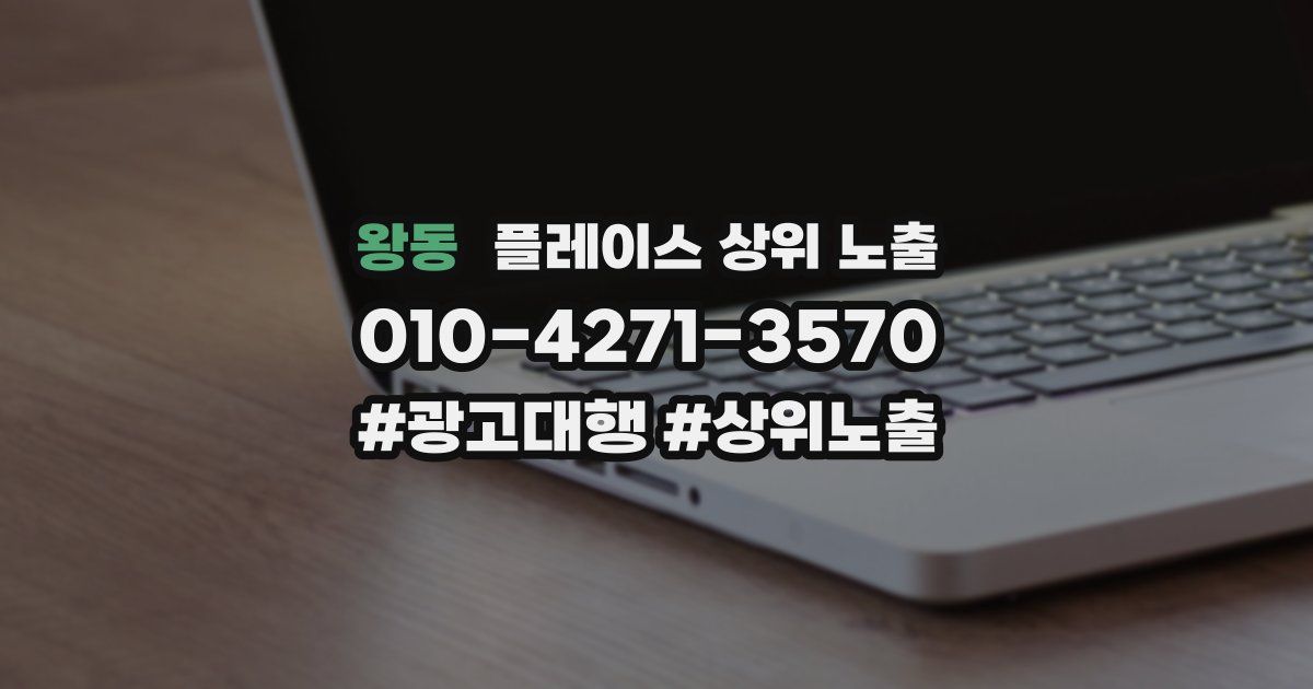 왕동 플레이스 상위 노출