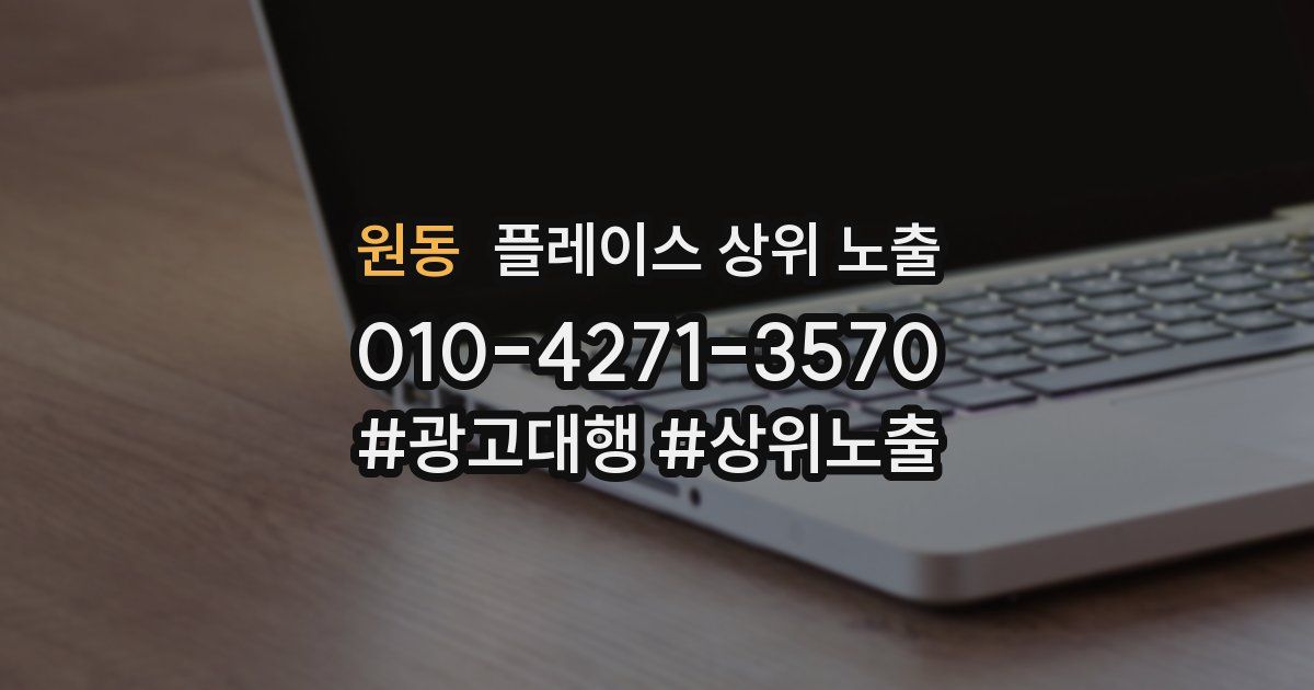 원동 플레이스 상위 노출
