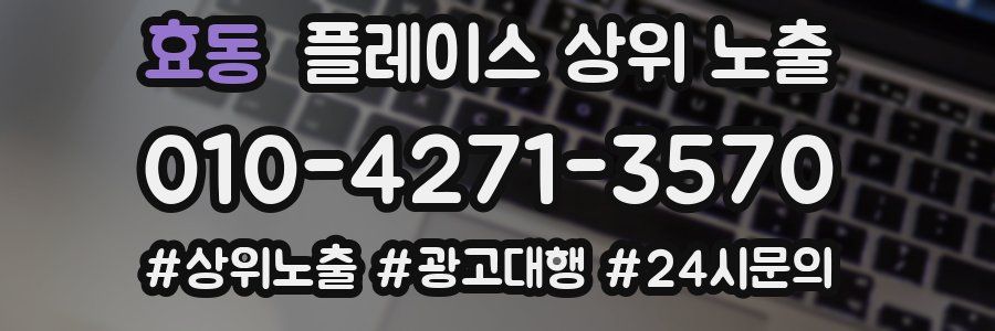 효동 플레이스 상위 노출