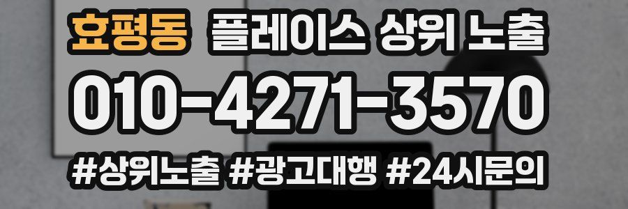 효평동 플레이스 상위 노출