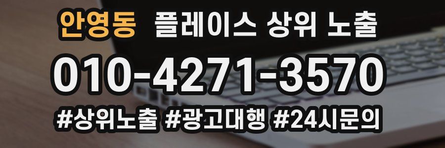 안영동 플레이스 상위 노출