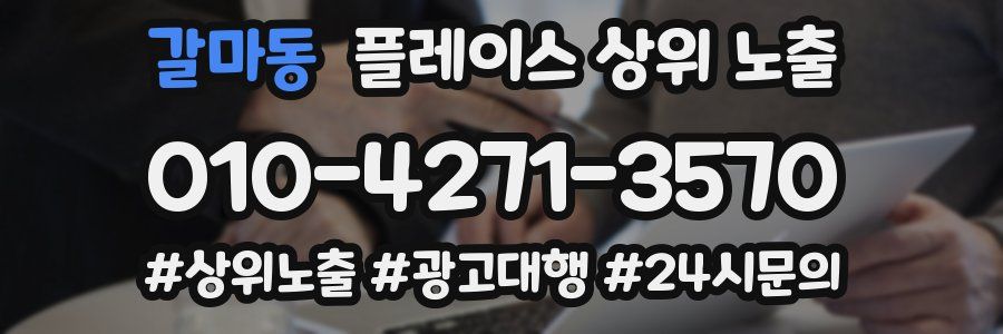 갈마동 플레이스 상위 노출