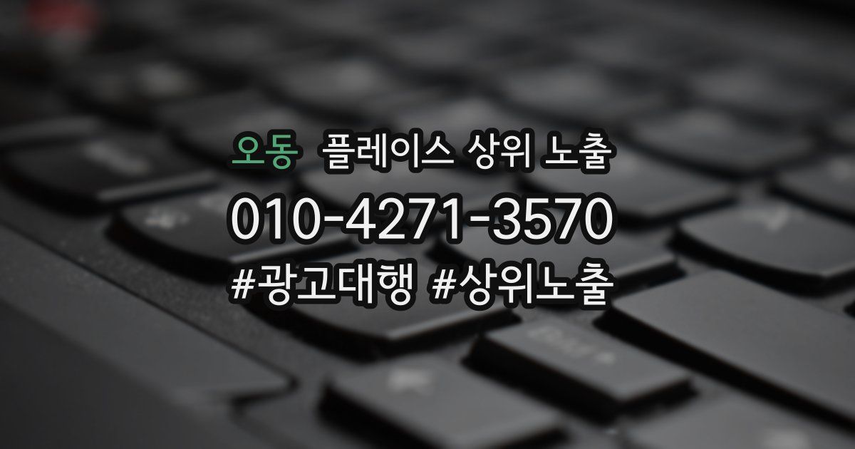 오동 플레이스 상위 노출