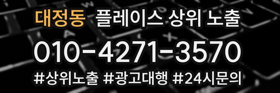 대정동 플레이스 상위 노출