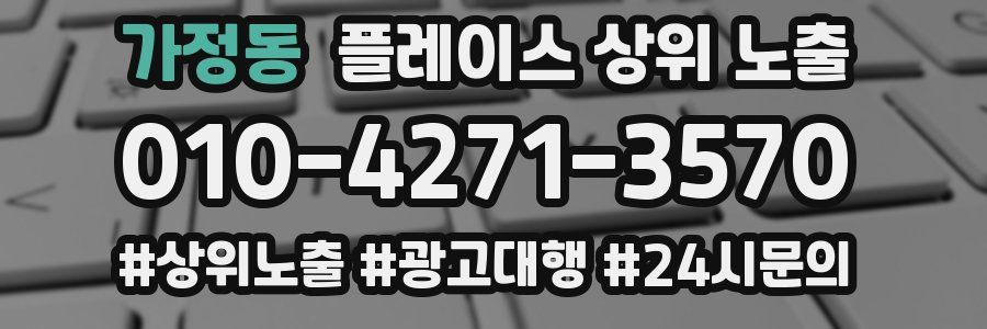 가정동 플레이스 상위 노출