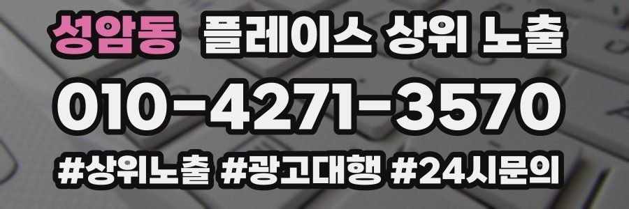 성암동 플레이스 상위 노출