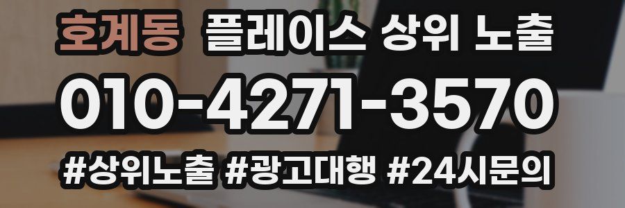 호계동 플레이스 상위 노출
