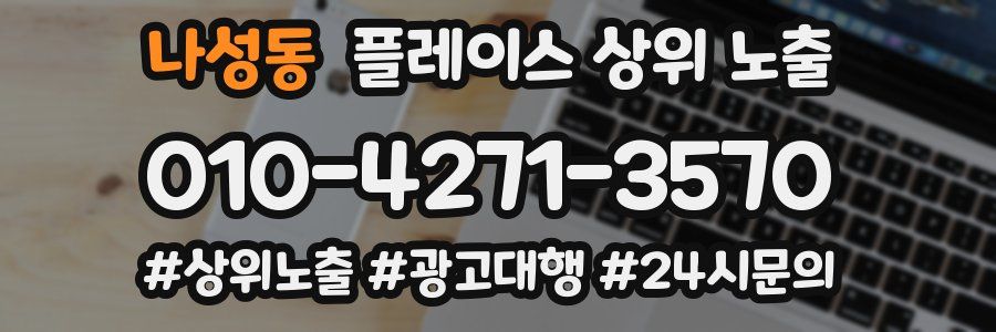 나성동 플레이스 상위 노출