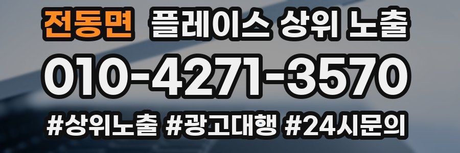 전동면 플레이스 상위 노출