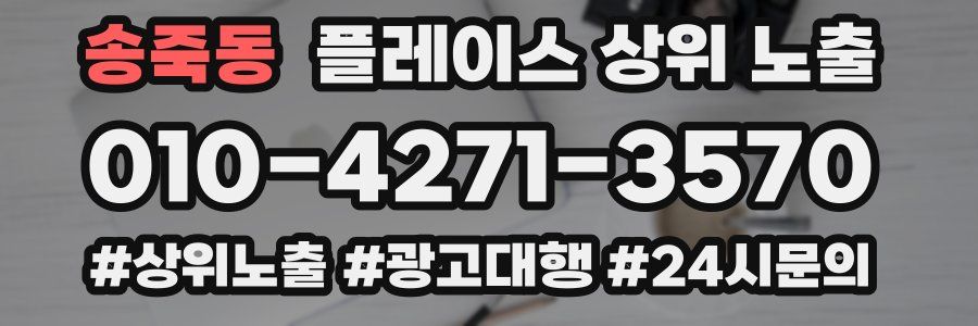 송죽동 플레이스 상위 노출