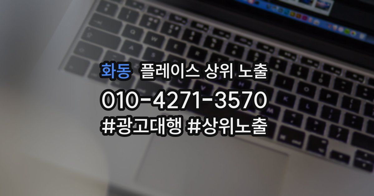 화동 플레이스 상위 노출