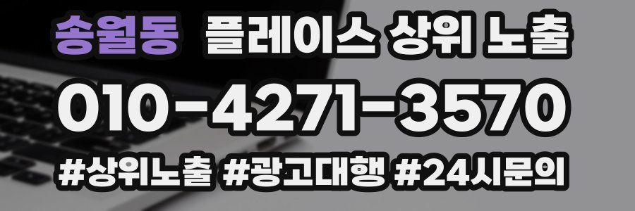 송월동 플레이스 상위 노출