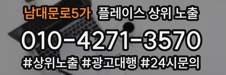 남대문로5가 플레이스 상위 노출